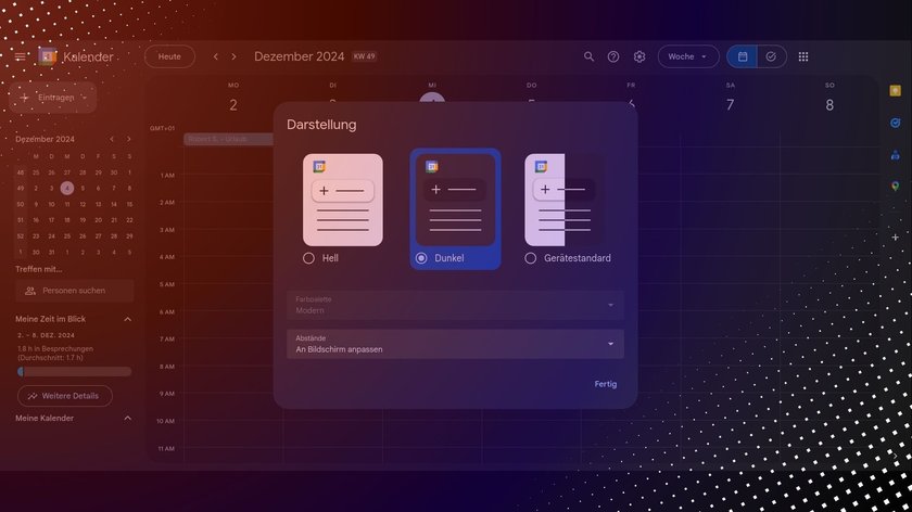 So dunkel kann Google-Kalender aussehen.