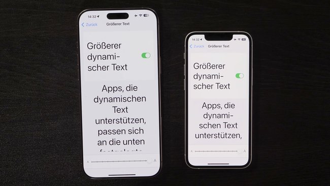 Das iPhone 16 Pro Max eignet sich für alle, die auf besonders große Schriftarten angewiesen sind