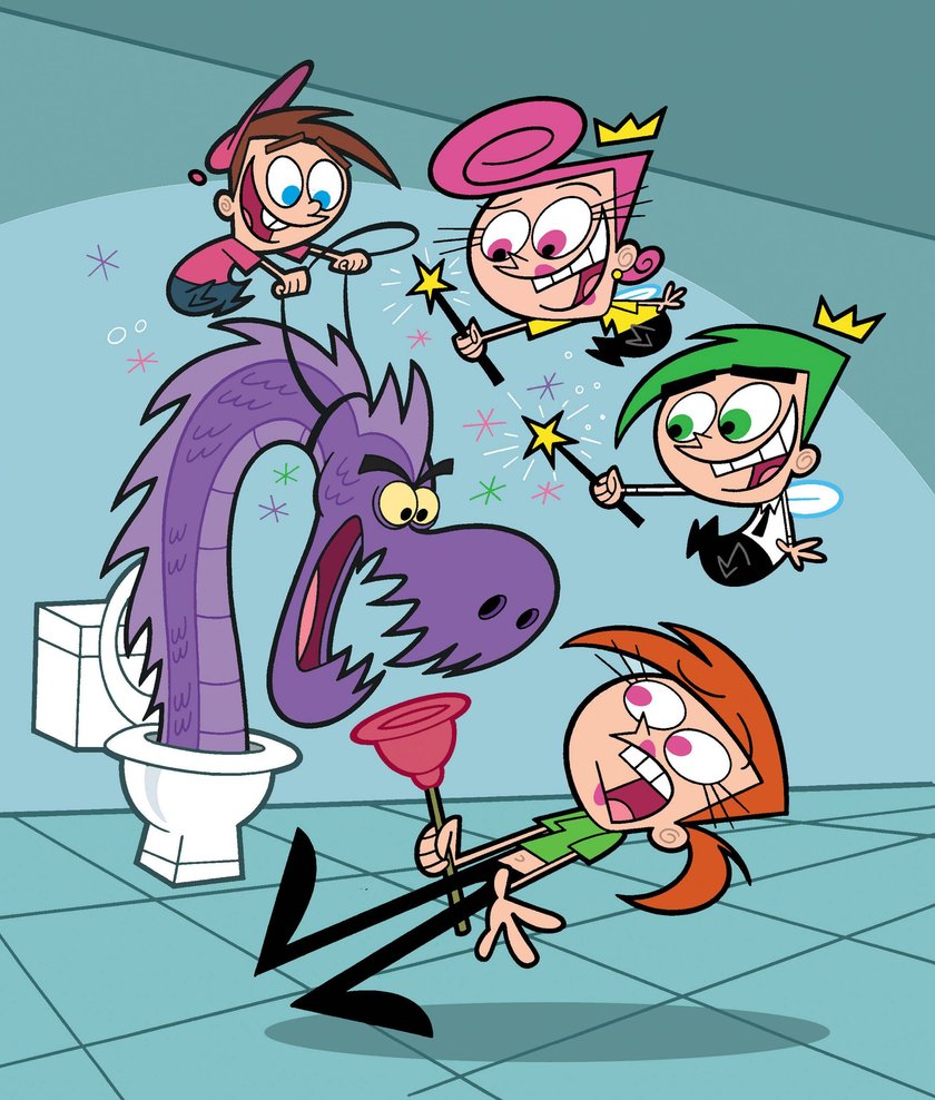 THE FAIRLY ODDPARENTS, clockwise from top left: Timmy Turner, Wanda, Cosmo, Vicky the Babysitter, 2001-. Nickelodeon / Courtesy: Everett Collection Nickelodeon Network/Courtesy Everett Collection ACHTUNG AUFNAHMEDATUM GESCHÄTZT PUBLICATIONxINxGERxSUIxAUTxONLY Copyright: xNickelodeonxNetwork/CourtesyxEverettxCollectionx TCDFAOD EC001