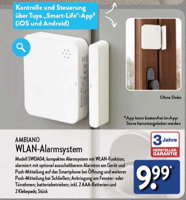 Ambiano WLAN-Alarmsystem Aldi-Prospekt