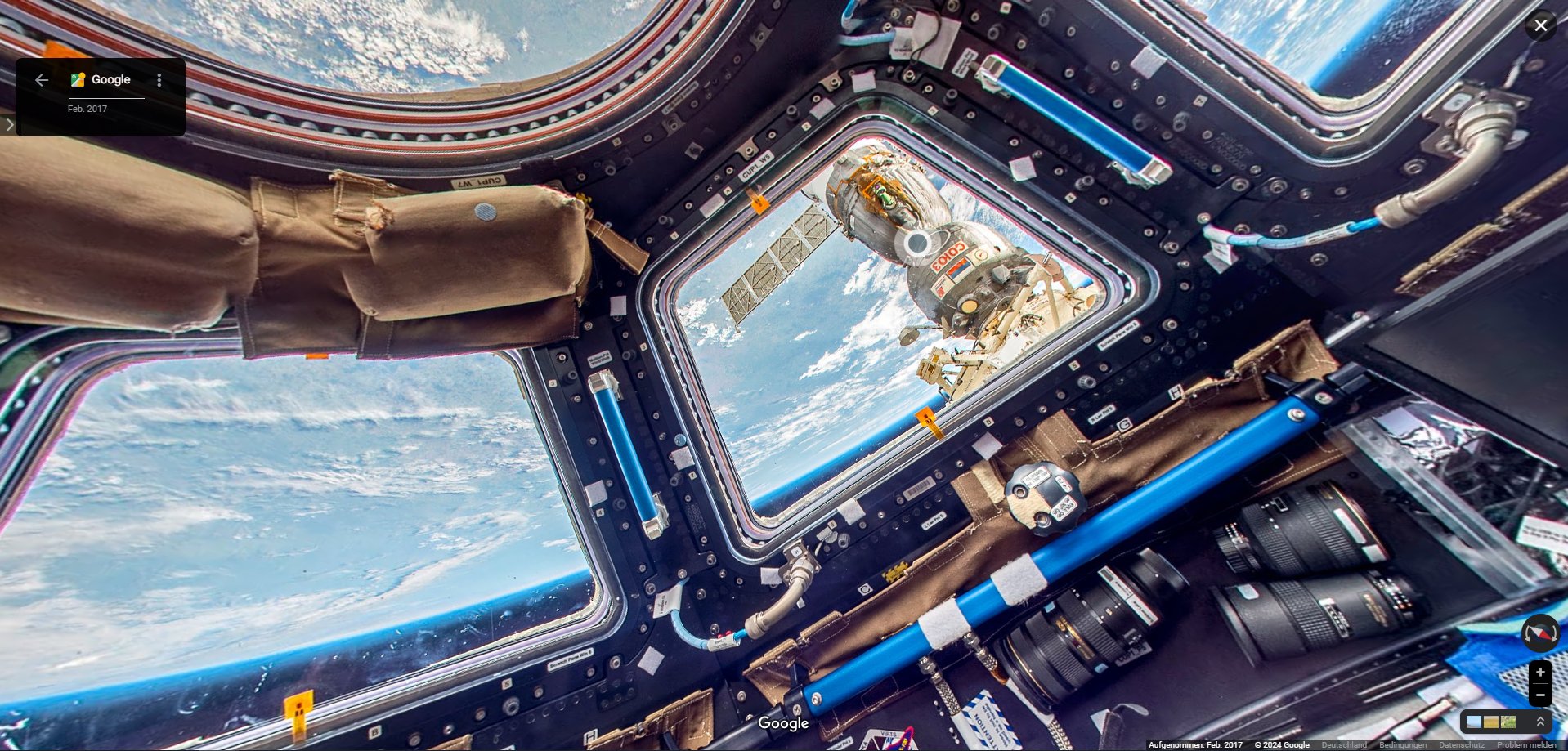 Atemberaubender Blick auf die Erde: Das Observationsmodul ist sicherlich eines der spannendsten Räume der ISS. 