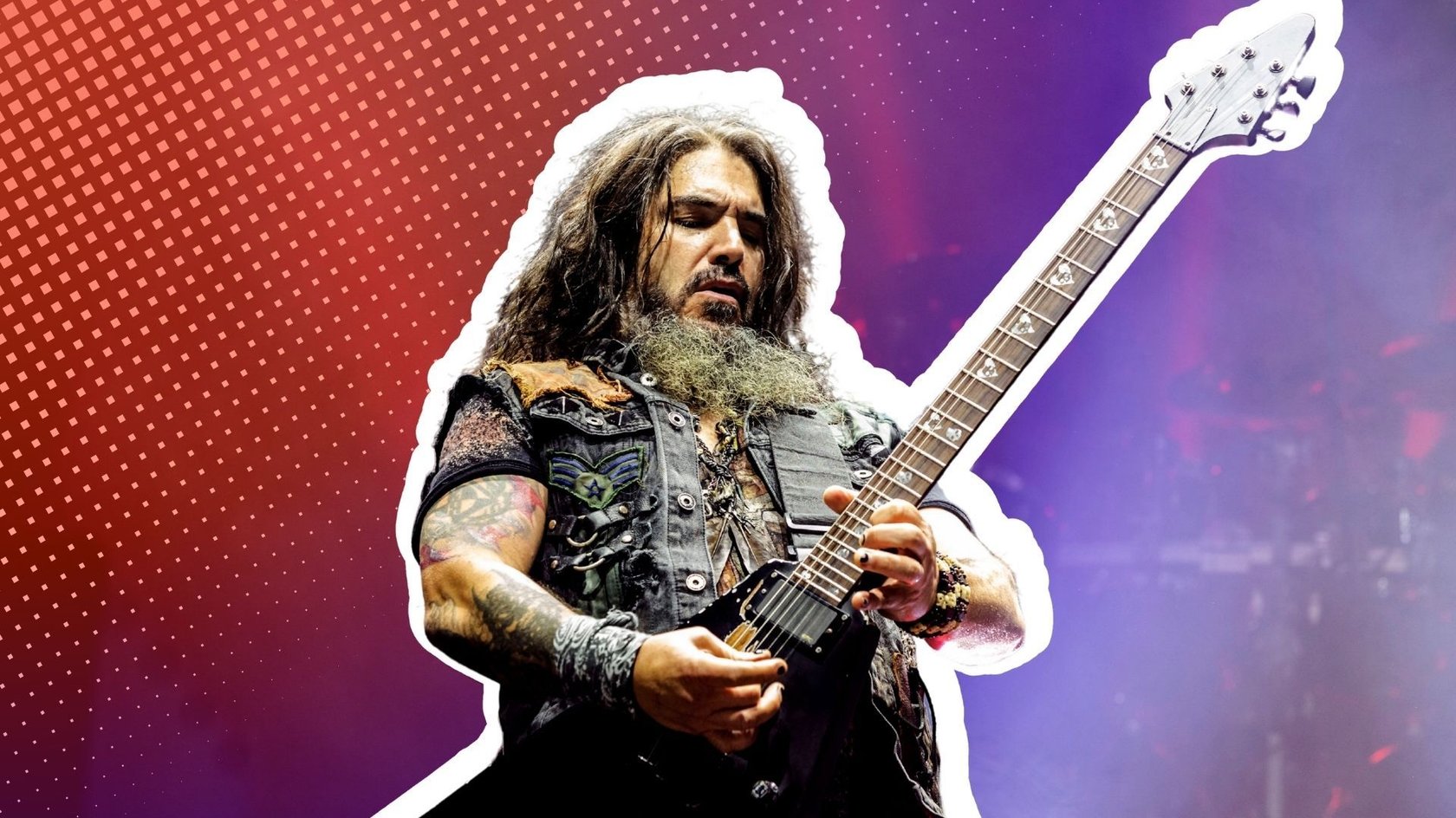 Robb Flynn an der Gitarre für Machine Head.