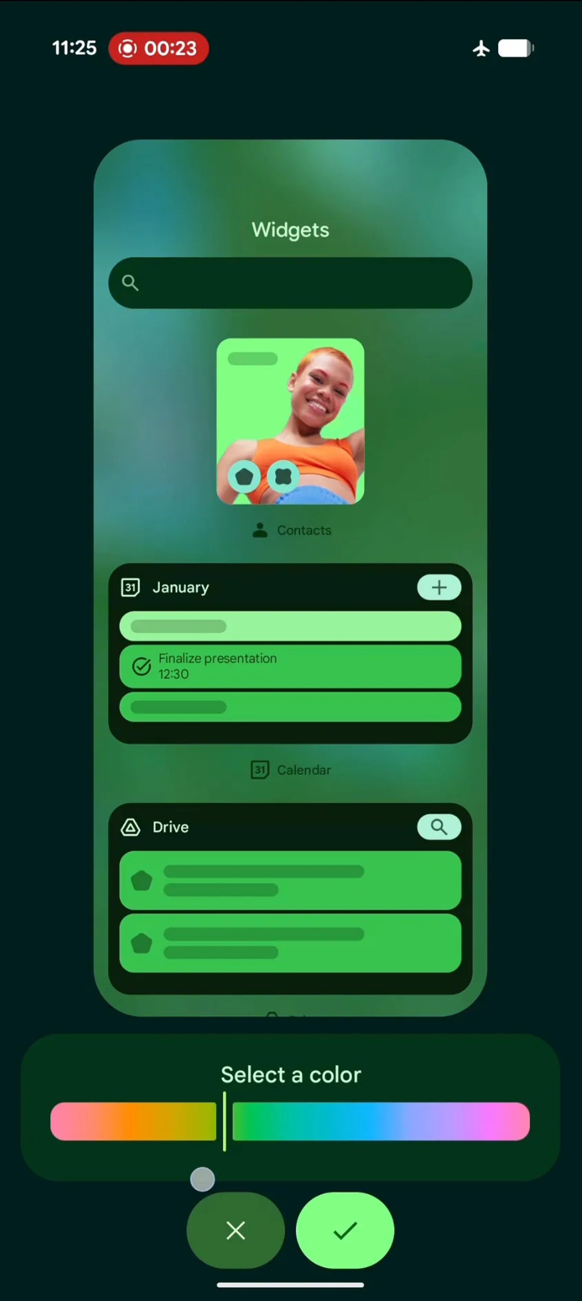 Скриншот настроек, демонстрирующий новые возможности выбора цветов в Android 17.
