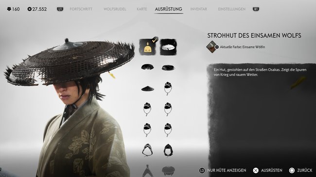 Strohhut des einsamen Wolfs