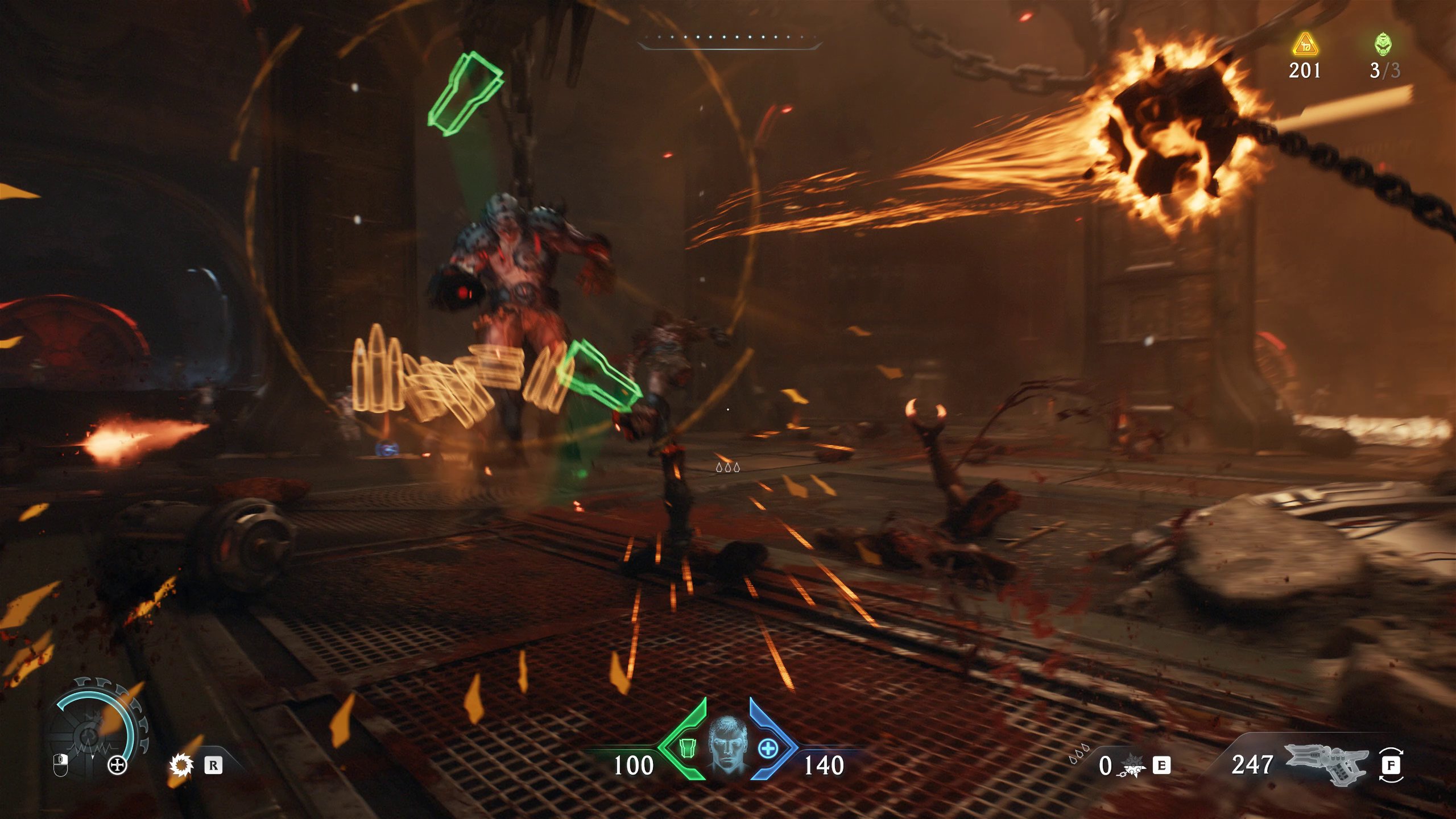 Doom: The Dark Ages lockt euch stets in den Nahkampf, damit eure Ressourcen nicht ausgehen.