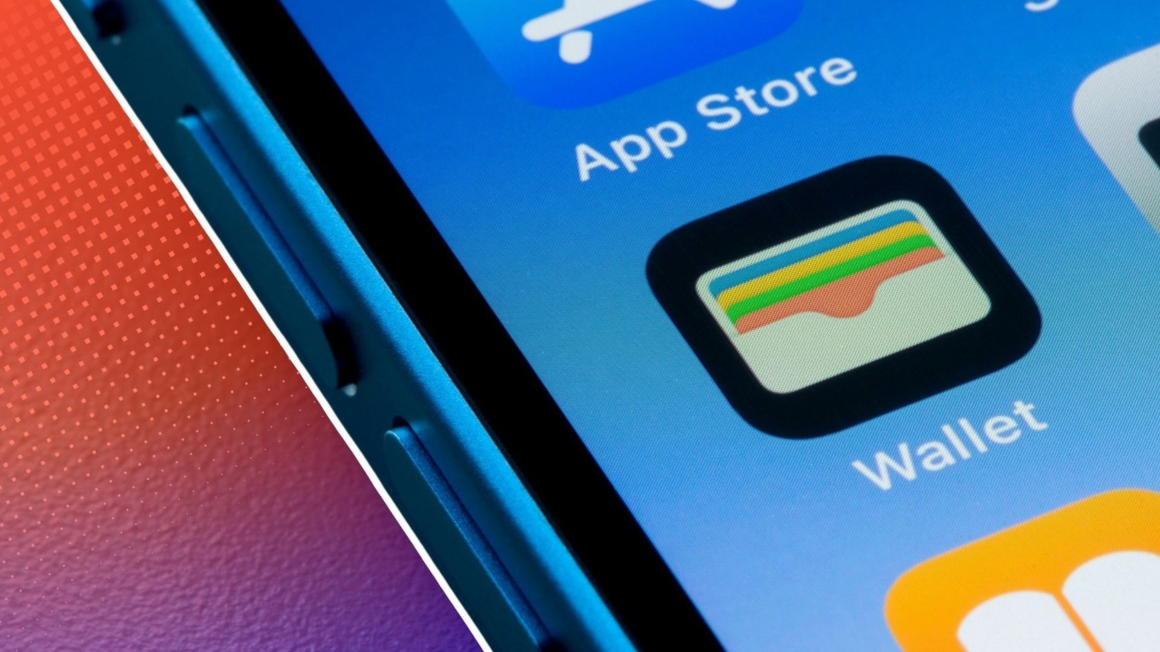 Wallet-App eines iPhones auf dem Hauptbildschirm.
