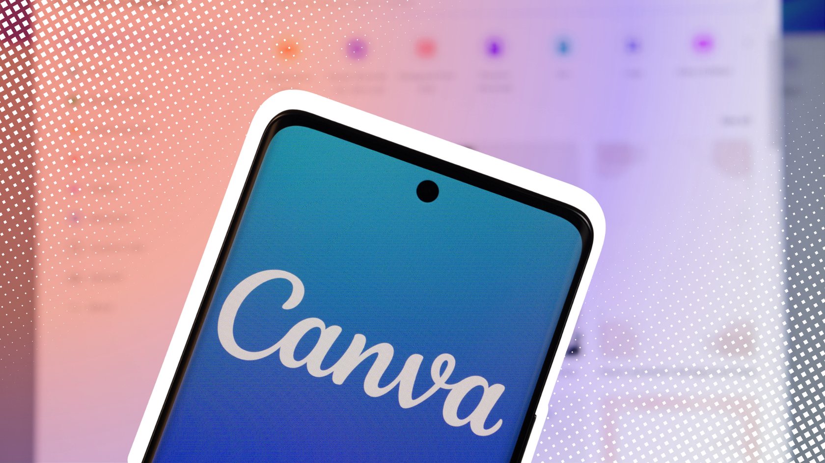 Die Canva-App auf dem Smartphone.