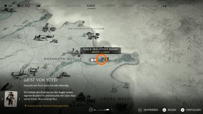 Fundort vom Sumi-e Krächzende Krähen