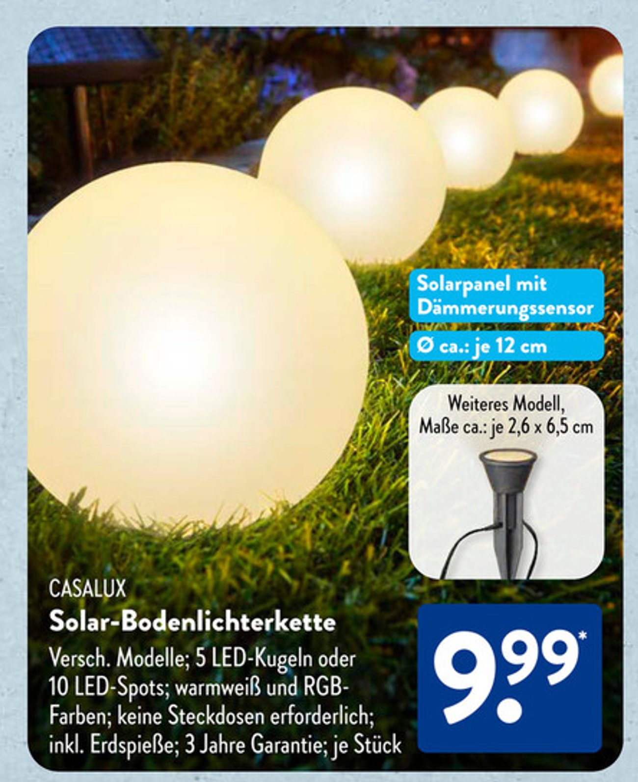 Für 9,99 Euro: Aldi verkauft diese Woche eine praktische Lichterkette, für die ihr keine Steckdose braucht