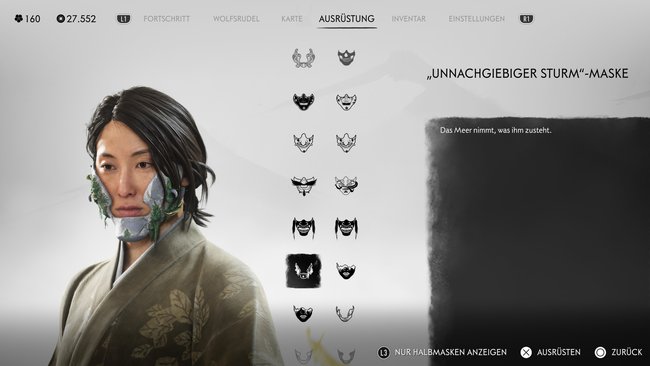 "Unnachgiebiger Sturm"-Maske