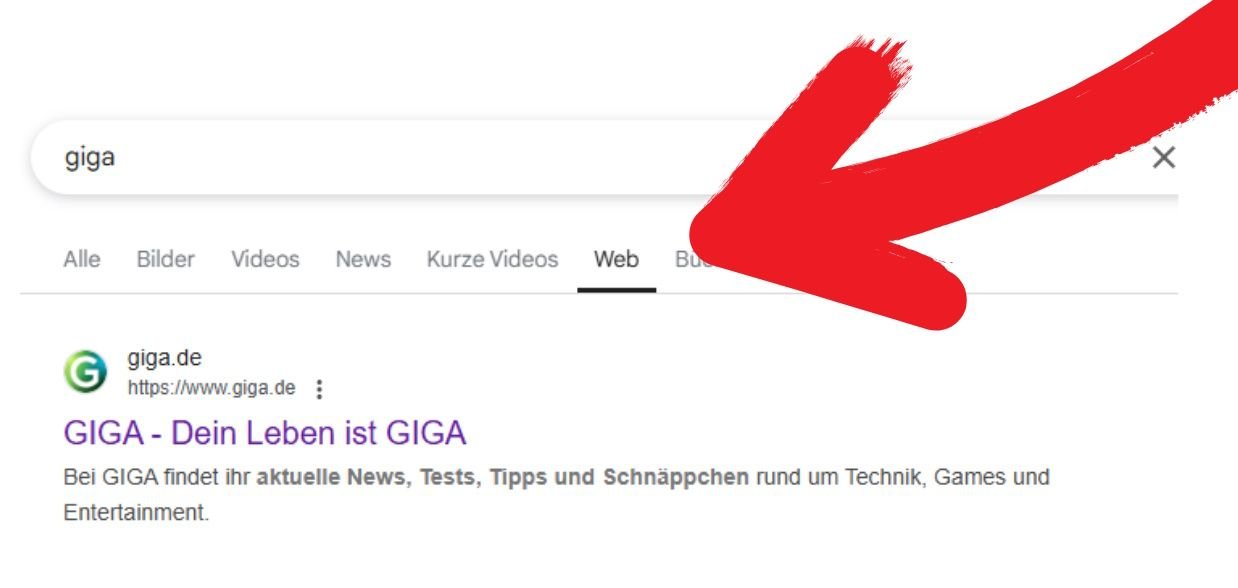 Google Ergebnisse ohne KI