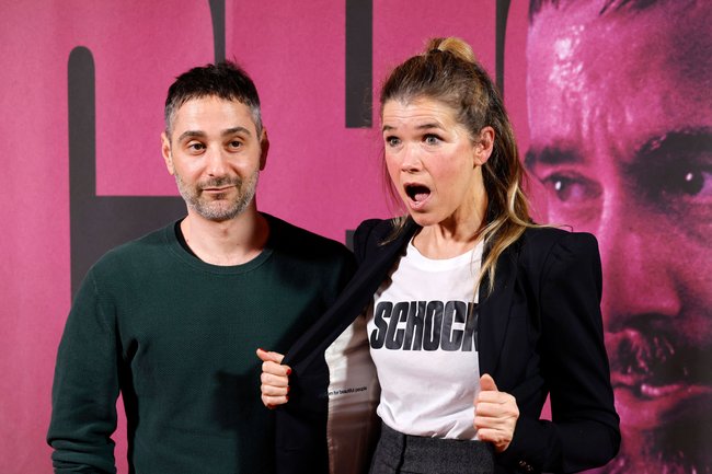 Schauspieler Denis Moschitto und Schauspielerin Anke Engelke bei der Premiere des Films SCHOCK im Filmpalast Kino.