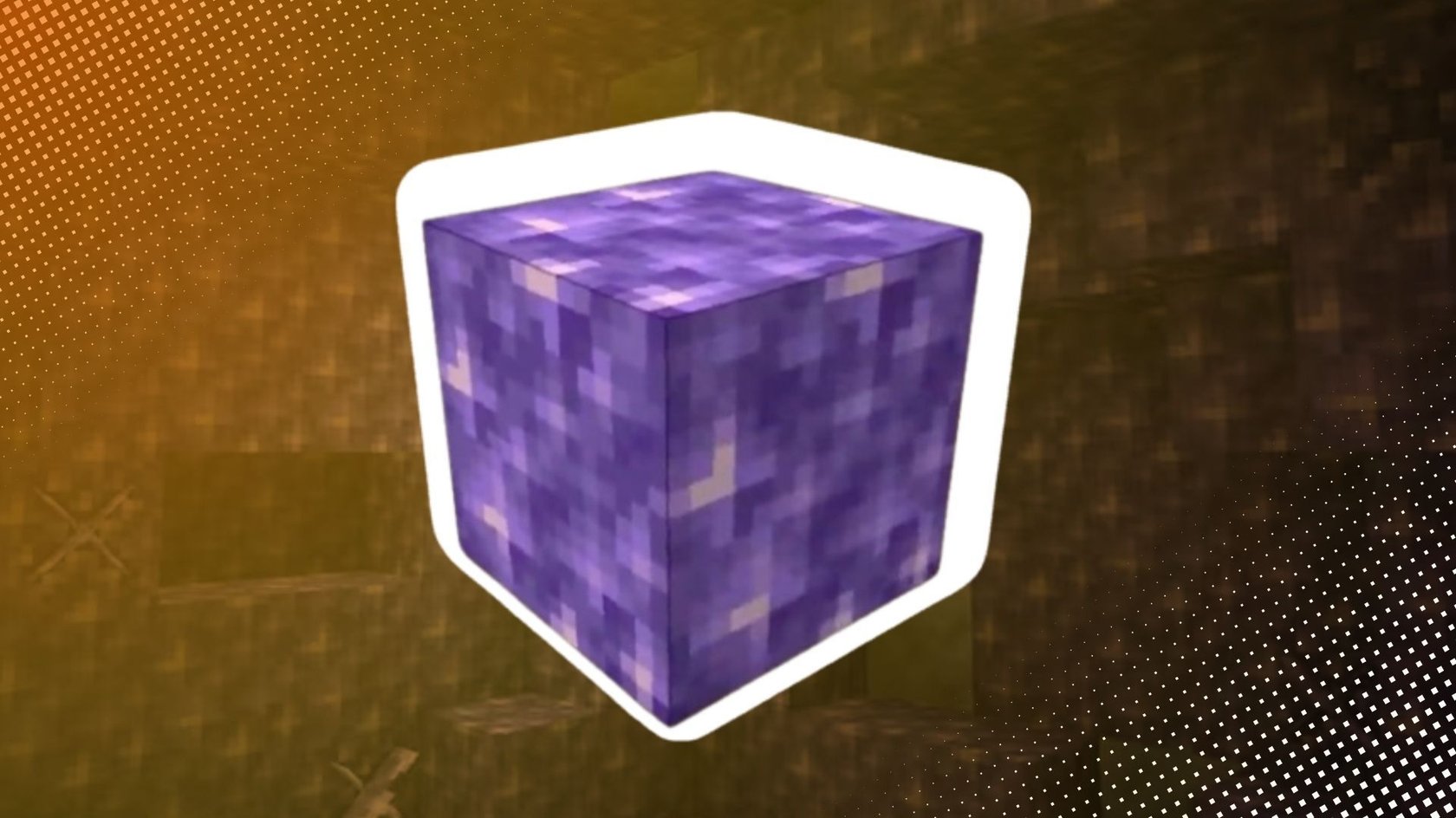 Ein Amethyst-Block aus Minecraft.