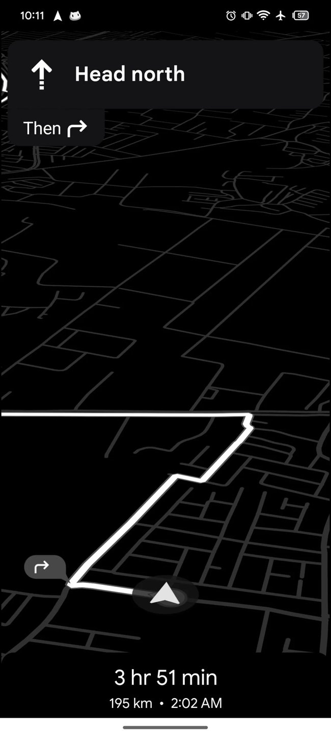 Der Google-Maps-Energie-Modus.