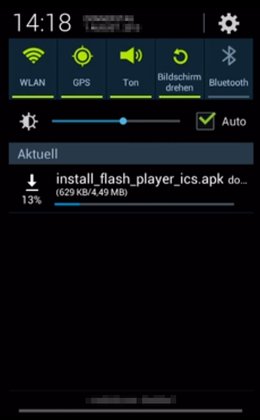 7. Adobe Flash Player auf Android installieren