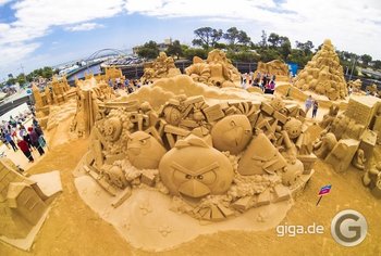 Angry Birds jetzt als Sandskulpturen!