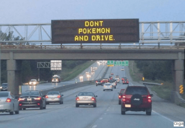 Don't Poké and drive!