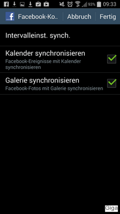 Nun kann der Facebook-Kalender mit dem S Planner verbunden werden.