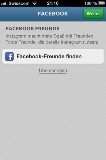 2. Instagramm registrieren