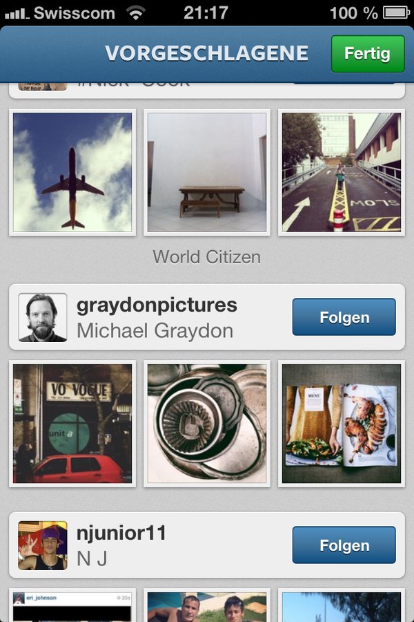 4. Instagramm registrieren