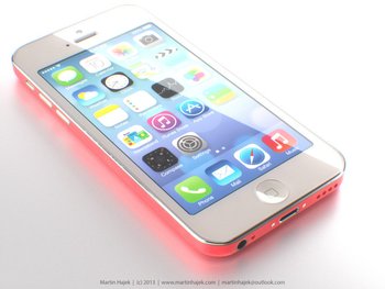 iPhone \"Lite\" in rot - Rendering: Martin Hajek