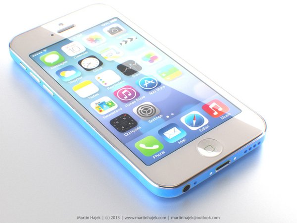 iPhone \"Lite\" in blau - Rendering: Martin Hajek