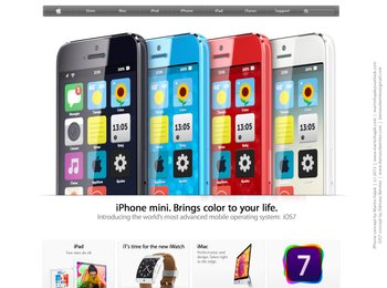 iPhone mini mit iOS 7 Konzept - von Martin Hajek