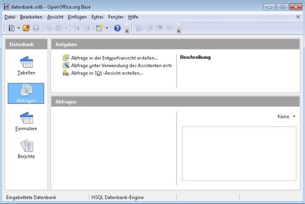 Apache OpenOffice Base Screenshot