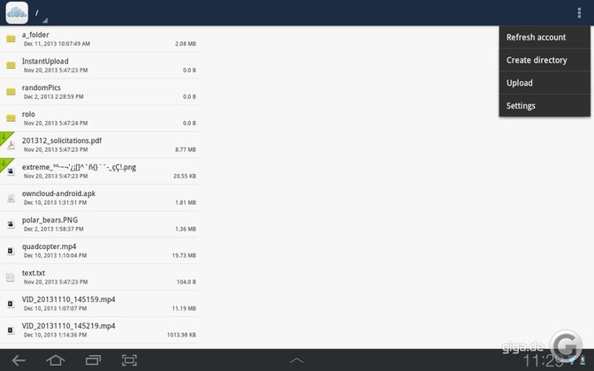 ownCloud für Android Screenshot 6