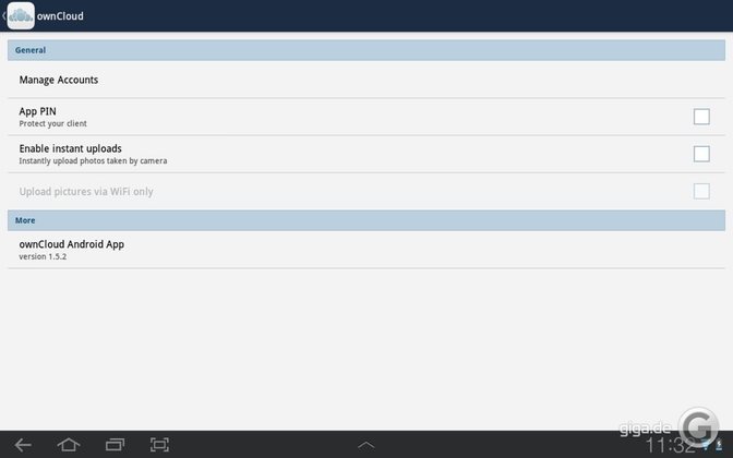 ownCloud für Android Screenshot 1