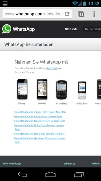 Ihr müsst unbedingt die Desktop-Seite von Whatsapp öffnen