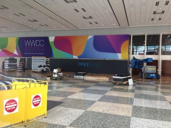Apple dekoriert bereits das Moscone Center
