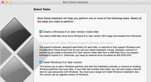 bootcamp for mac why do i need flash drive