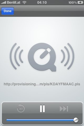 Firmware 3.0: Internet Radio Stream im Background