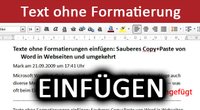 Texte ohne Formatierung kopieren & einfügen