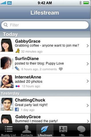 AIM-App spricht nun auch mit Facebook