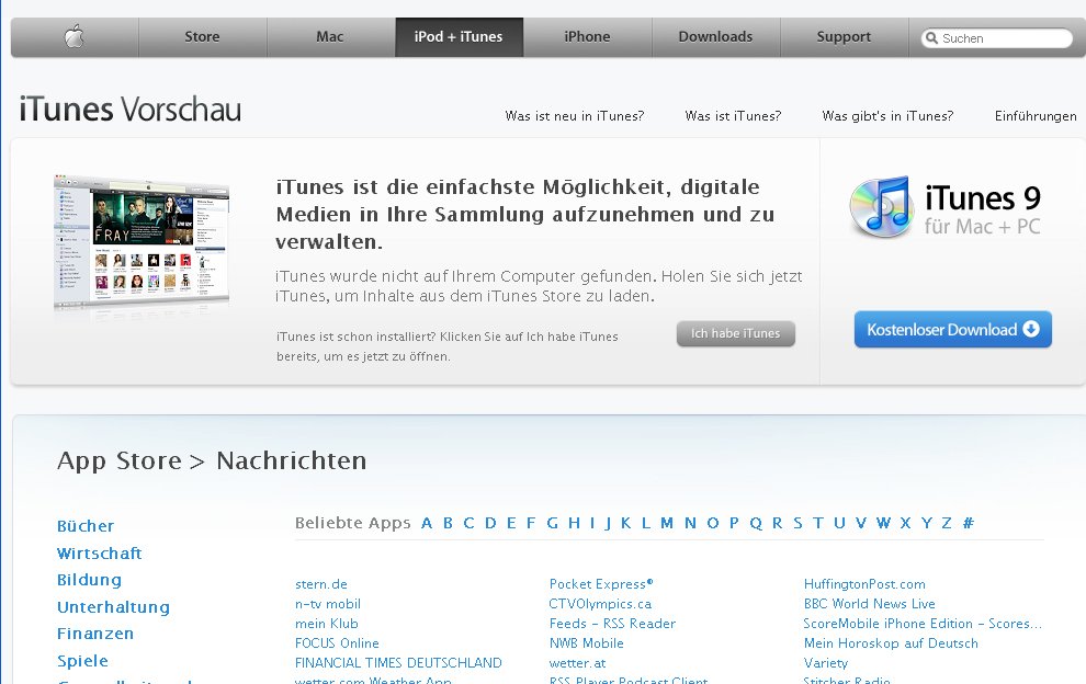 Neues Update für Browser-basierte iTunes-Vorschau