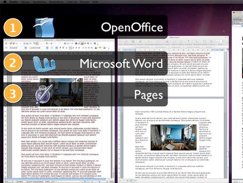 Illustrierter Vergleich: Bilder in OpenOffice, Word und Pages einfügen