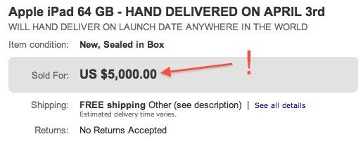 Internationale iPad-Verkäufe: Bis zu 5.000 $ für ein iPad