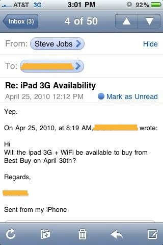 Jobs: iPad 3G ab 30. April bei Best Buy