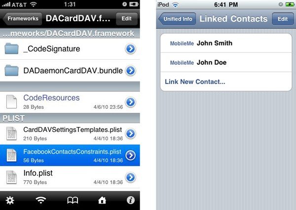 Fundstück: iPhone OS 4.0 mit Facebook-Integration