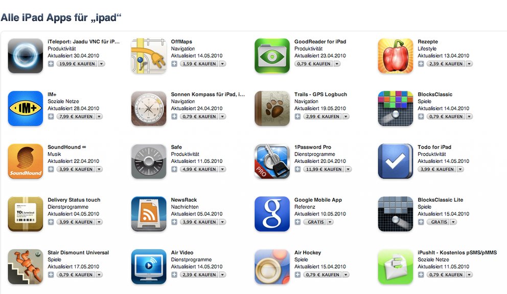 Zugriff mit iPad auf deutschen iTunes-Store