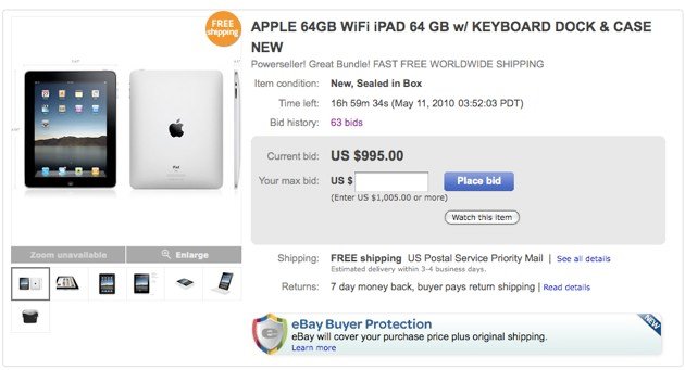eBay: Statistiken über die US-iPad Exporte