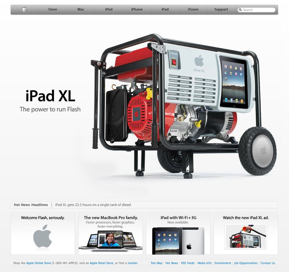 Wenn das iPad Flash könnte...