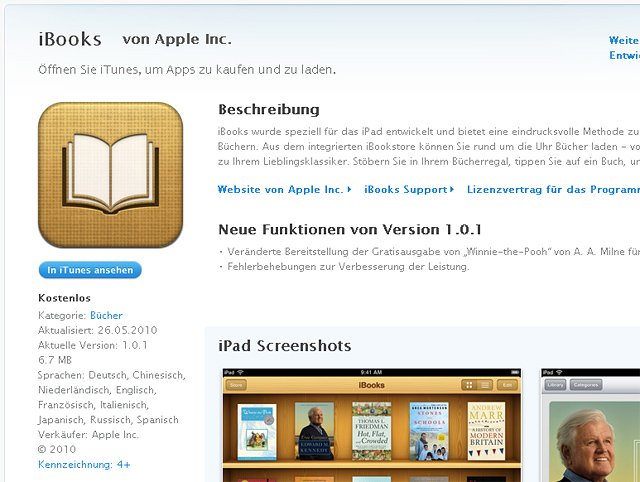 iBooks-App startet in Deutschland