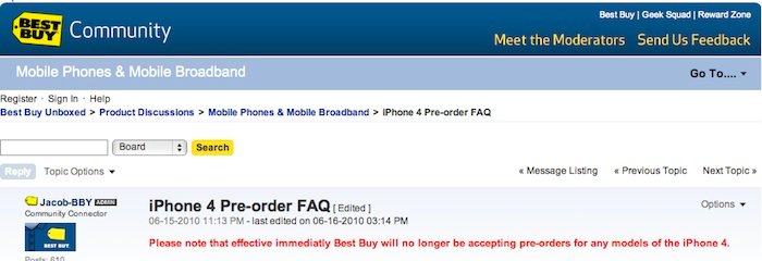 Auch BestBuy stoppt iPhone 4 Vorverkauf