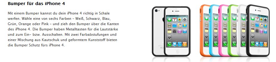 iPhone 4: Bumper - Hüllen