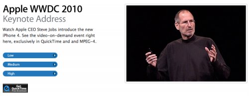 Update: WWDC 2010 Keynote Video Stream verfügbar