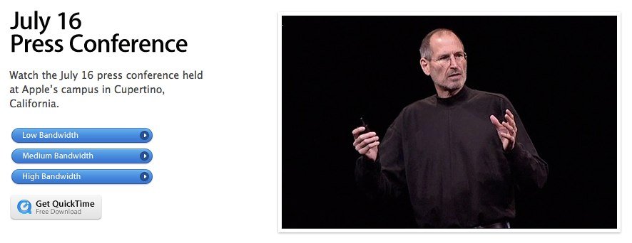Apple: PK-Videostream und "Antennen-Seite" online