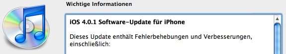Update: Apple veröffentlicht iOS 4.0.1 für iPhones & 3.2.1 für iPads